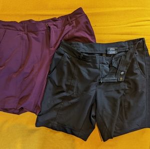 32 degrees maroon and black shorts
